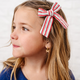 Heritage Vintage Stripe Bow Clip