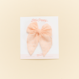 Rosé Ditsy Daisy Bow Clip