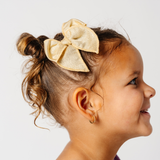 Gold Stardust Bow Clip