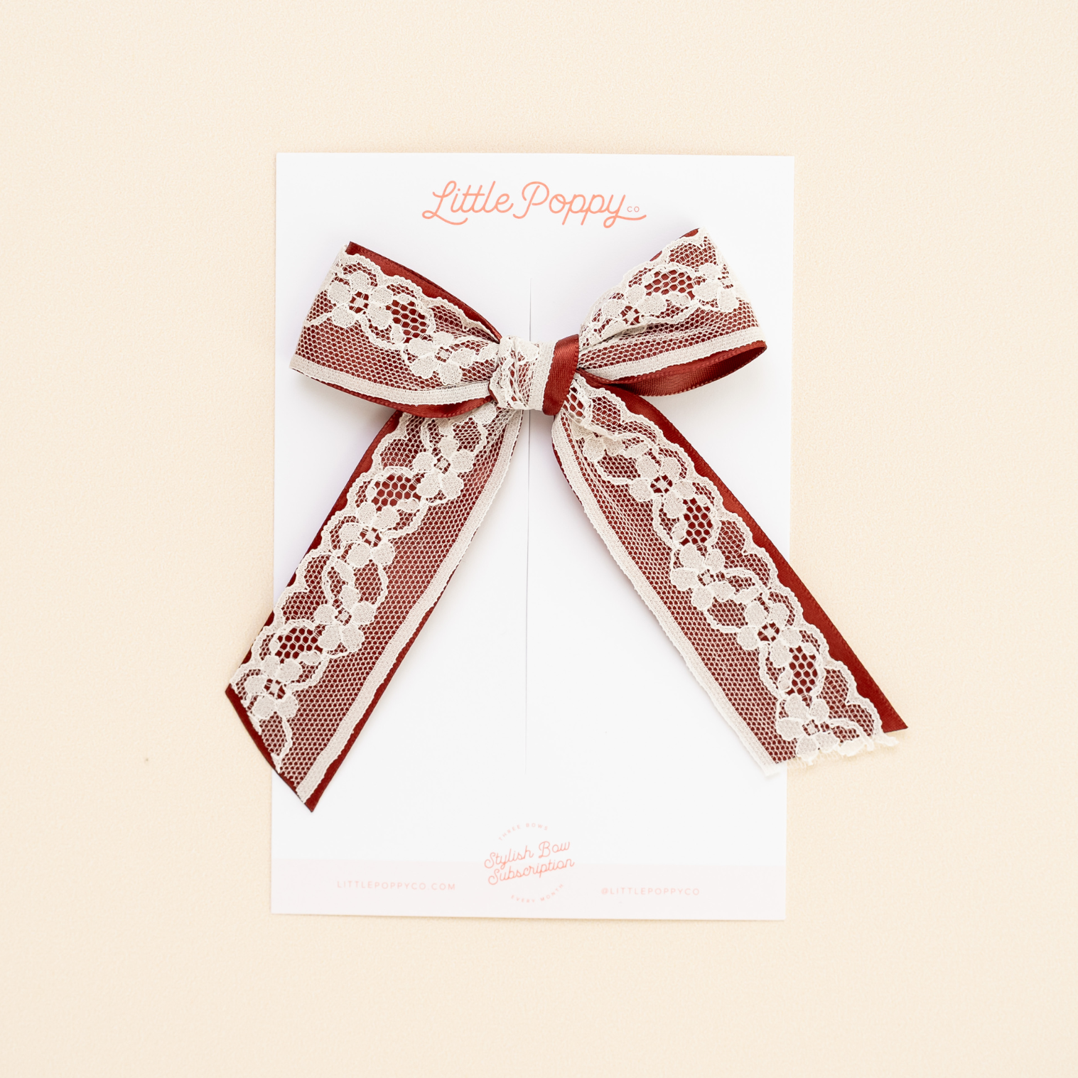 Chutney Layered Lace Bow Clip