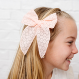 Rosé Ditsy Daisy Bow Clip
