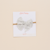 Silver Stardust Headband Bow