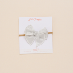 Silver Stardust Headband Bow