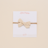 Heirloom Linen Headband Bow