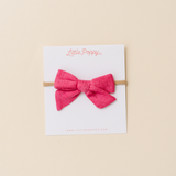 Hibiscus Vintage Pointelle Headband Bow