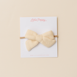 Sandstone Knit Gauze Headband Bow