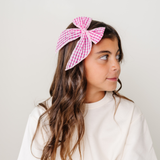 Pink Classic Gingham Bow Clip