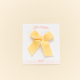 Daffodil Scalloped Ribbon Bow Clip