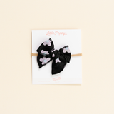 Lilac Drawn Daisy Headband Bow