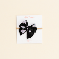 Lilac Drawn Daisy Headband Bow