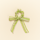 Kiwi Chiffon Stripe Emma Scrunchie