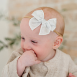 Silver Stardust Headband Bow