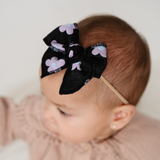 Lilac Drawn Daisy Headband Bow