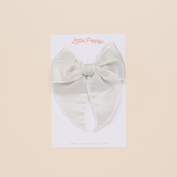Silver Stardust Bow Clip