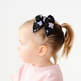 Lilac Drawn Daisy Bow Clip