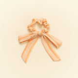 Cantalope Chiffon Stripe Emma Scrunchie