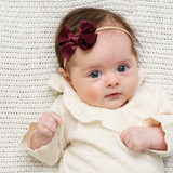 Wine Penny Satin Headband Bow