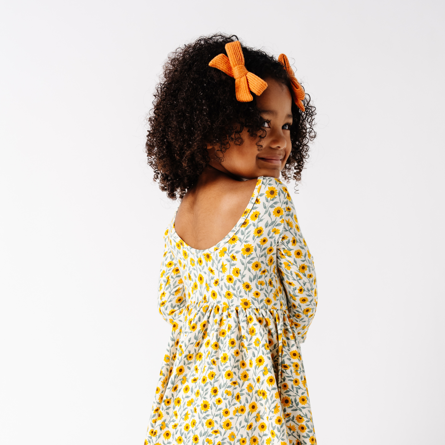 Pumpkin Knit Bow Clip
