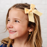 Daffodil Scalloped Ribbon Bow Clip
