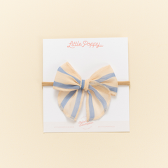 Coastal Chiffon Stripe Headband Bow