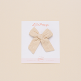 Heirloom Linen Bow Clip