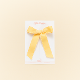Daffodil Scalloped Ribbon Bow Clip