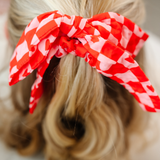 Checkered Hearts Emma Scrunchie