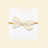 Sandy Beach Stripe Baby Headband Bow
