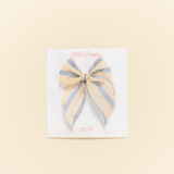 Coastal Chiffon Stripe Bow Clip