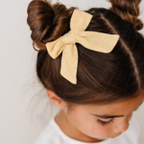 Marzipan Vintage Pointelle Bow Clip