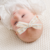 Sandy Beach Stripe Baby Headband Bow
