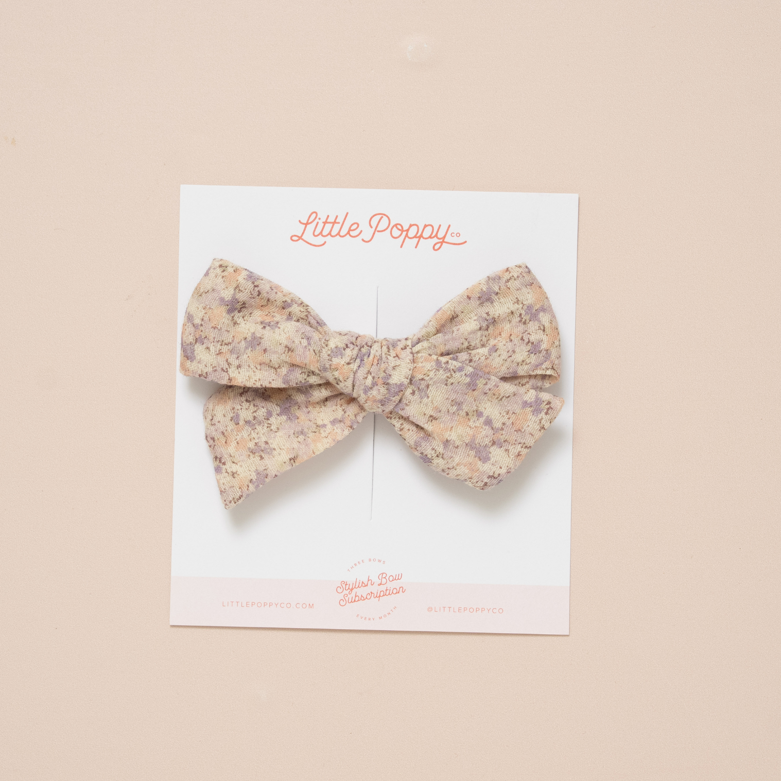 Winter Iris Floral Bow Clip