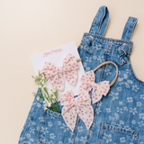 Peony Floral Bow Clip