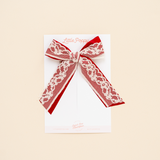 Red Layered Lace Bow Clip