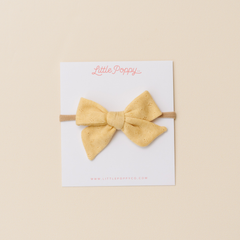 Marzipan Vintage Pointelle Headband Bow
