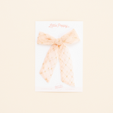 Stitched Lace Bow Clip