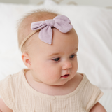 Blush Vintage Pointelle Headband Bow