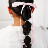 Baby Pink Satin Bow Clip