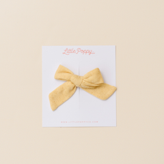 Marzipan Vintage Pointelle Bow Clip