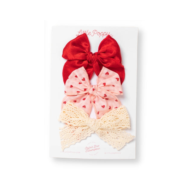 The Valentina Bow Clip Set – Little Poppy Co.