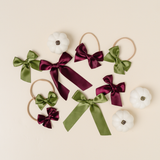 Wine Penny Satin Headband Bow