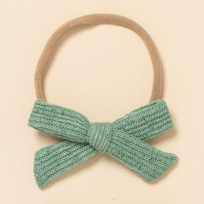 Fern Spring Knit Headband Bow
