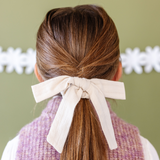 Ivory Stitched Dobby Emma Scrunchie