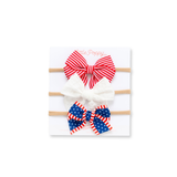 Stylish Three-Bow Subscription - Mini Nylon Headband Set