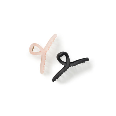 Black + Pink Claw Clips
